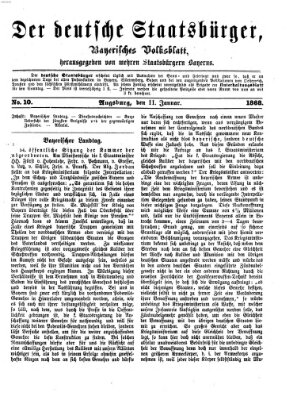 Der deutsche Staatsbürger Samstag 11. Januar 1868