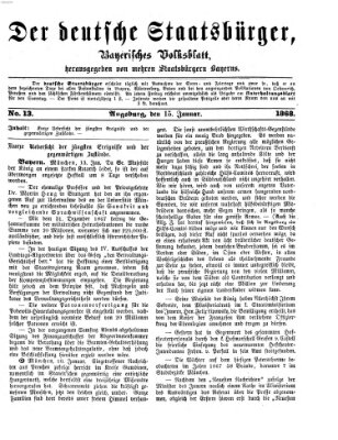 Der deutsche Staatsbürger Mittwoch 15. Januar 1868