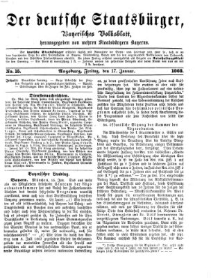 Der deutsche Staatsbürger Freitag 17. Januar 1868