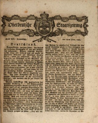 Oberdeutsche Staatszeitung Donnerstag 18. Januar 1787