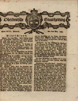 Oberdeutsche Staatszeitung Mittwoch 16. Mai 1787