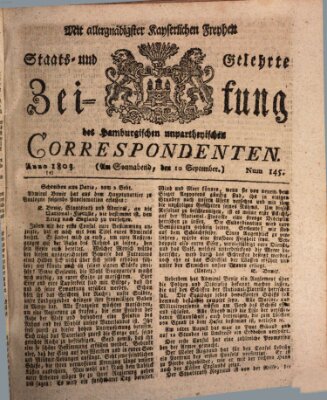 Staats- und gelehrte Zeitung des Hamburgischen unpartheyischen Correspondenten