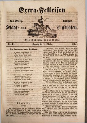 Würzburger Stadt- und Landbote Sonntag 14. Oktober 1849