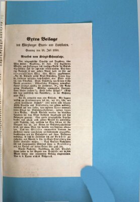 Würzburger Stadt- und Landbote Sonntag 28. Juli 1850