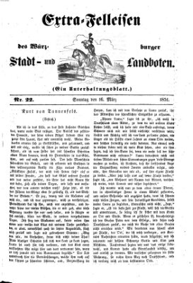 Würzburger Stadt- und Landbote Sonntag 16. März 1851