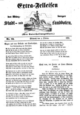 Würzburger Stadt- und Landbote Mittwoch 1. Oktober 1851