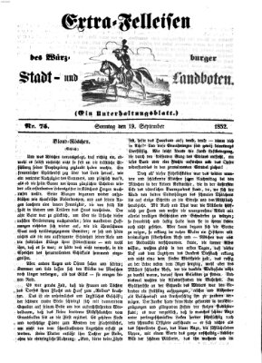 Würzburger Stadt- und Landbote Sonntag 19. September 1852