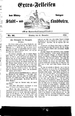 Würzburger Stadt- und Landbote Sonntag 14. November 1852