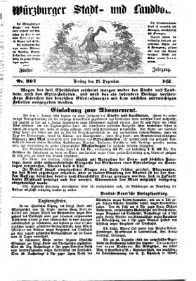 Würzburger Stadt- und Landbote Freitag 24. Dezember 1852