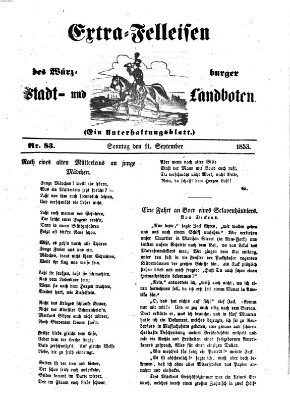 Würzburger Stadt- und Landbote Sonntag 11. September 1853