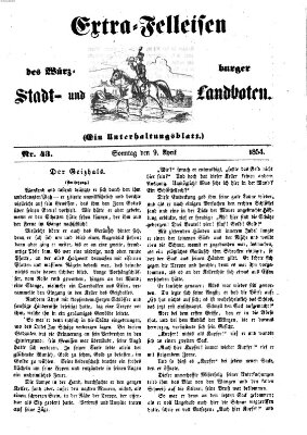 Würzburger Stadt- und Landbote Sonntag 9. April 1854