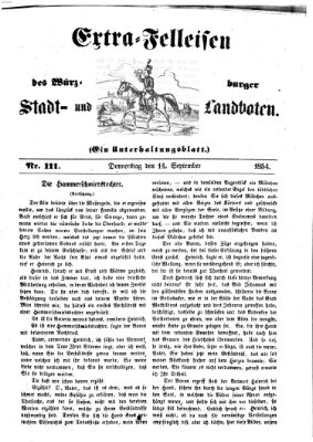 Würzburger Stadt- und Landbote Donnerstag 14. September 1854