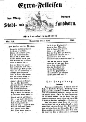Würzburger Stadt- und Landbote Donnerstag 5. April 1855