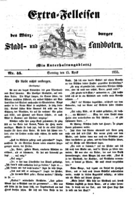 Würzburger Stadt- und Landbote Sonntag 15. April 1855