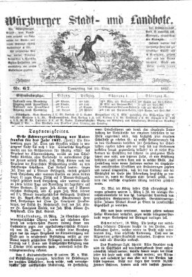 Würzburger Stadt- und Landbote Donnerstag 19. März 1857