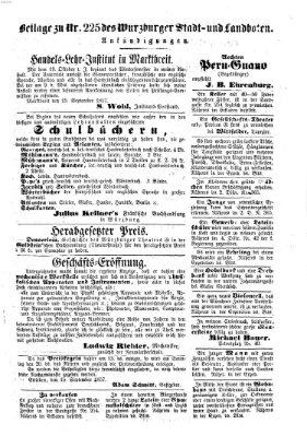 Würzburger Stadt- und Landbote Samstag 19. September 1857