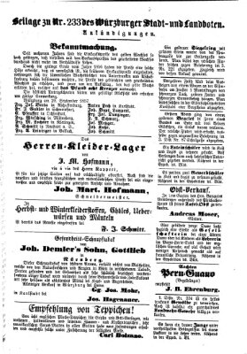 Würzburger Stadt- und Landbote Dienstag 29. September 1857