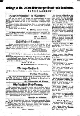 Würzburger Stadt- und Landbote Dienstag 23. März 1858