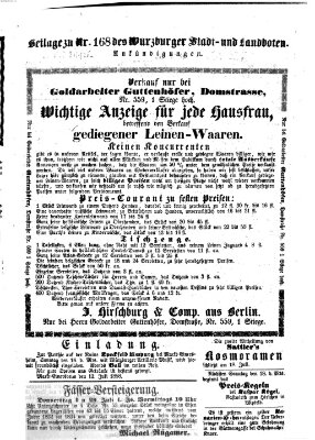 Würzburger Stadt- und Landbote Freitag 16. Juli 1858