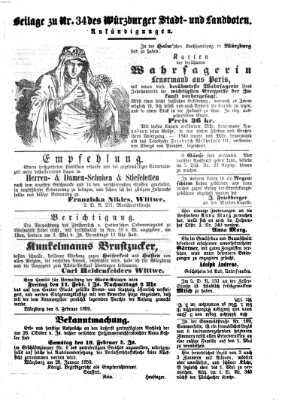 Würzburger Stadt- und Landbote Mittwoch 9. Februar 1859