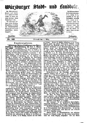 Würzburger Stadt- und Landbote Mittwoch 2. März 1859