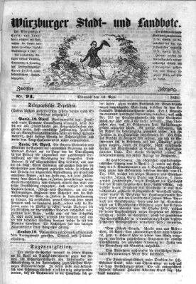 Würzburger Stadt- und Landbote Mittwoch 20. April 1859