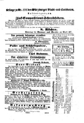 Würzburger Stadt- und Landbote Samstag 11. August 1860