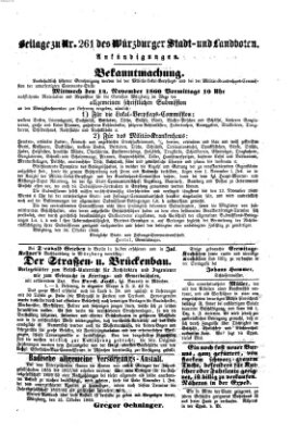 Würzburger Stadt- und Landbote Donnerstag 1. November 1860