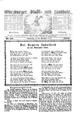 Würzburger Stadt- und Landbote Donnerstag 28. November 1861