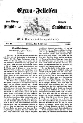 Extra-Felleisen (Würzburger Stadt- und Landbote) Sonntag 3. Februar 1861
