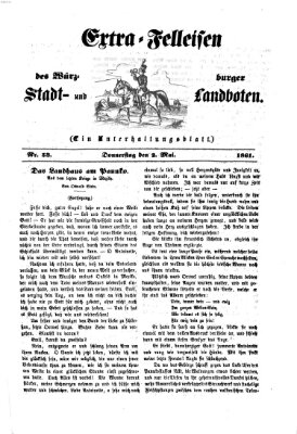 Extra-Felleisen (Würzburger Stadt- und Landbote) Donnerstag 2. Mai 1861