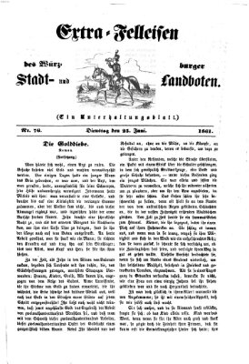 Extra-Felleisen (Würzburger Stadt- und Landbote) Dienstag 25. Juni 1861