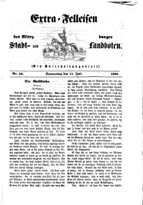 Extra-Felleisen (Würzburger Stadt- und Landbote) Donnerstag 11. Juli 1861