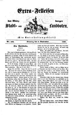 Extra-Felleisen (Würzburger Stadt- und Landbote) Dienstag 3. September 1861