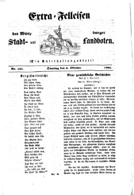Extra-Felleisen (Würzburger Stadt- und Landbote) Dienstag 8. Oktober 1861