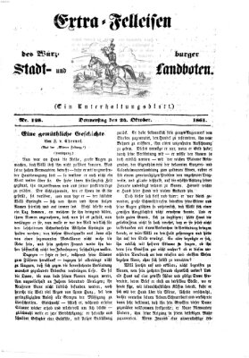 Extra-Felleisen (Würzburger Stadt- und Landbote) Donnerstag 24. Oktober 1861