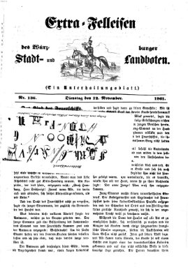 Extra-Felleisen (Würzburger Stadt- und Landbote) Dienstag 12. November 1861