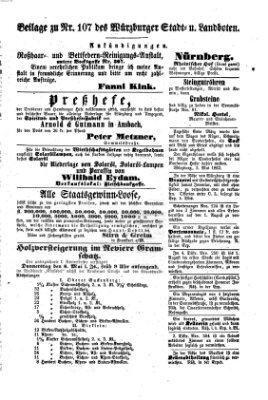 Würzburger Stadt- und Landbote Montag 5. Mai 1862