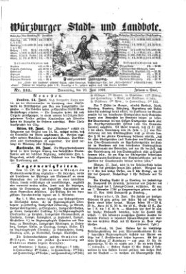 Würzburger Stadt- und Landbote Donnerstag 26. Juni 1862