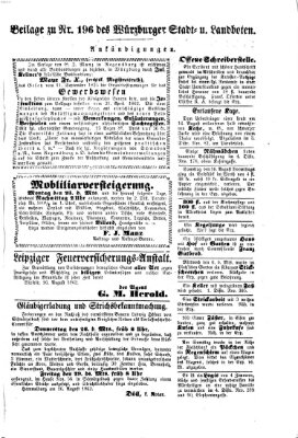 Würzburger Stadt- und Landbote Montag 18. August 1862