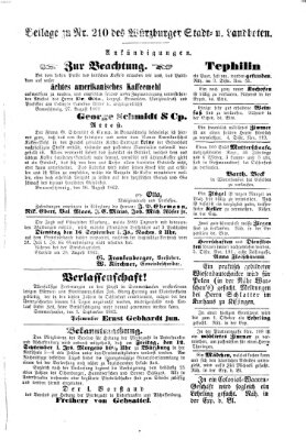 Würzburger Stadt- und Landbote Mittwoch 3. September 1862
