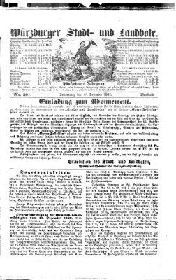 Würzburger Stadt- und Landbote Donnerstag 18. Dezember 1862