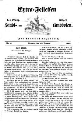 Extra-Felleisen (Würzburger Stadt- und Landbote) Sonntag 19. Januar 1862