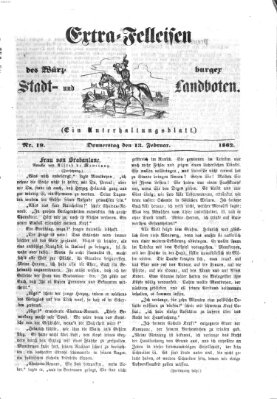 Extra-Felleisen (Würzburger Stadt- und Landbote) Donnerstag 13. Februar 1862