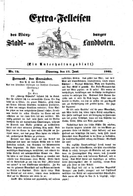 Extra-Felleisen (Würzburger Stadt- und Landbote) Dienstag 17. Juni 1862