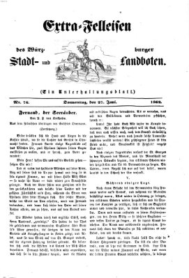 Extra-Felleisen (Würzburger Stadt- und Landbote) Freitag 27. Juni 1862