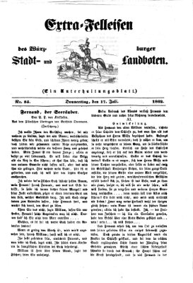 Extra-Felleisen (Würzburger Stadt- und Landbote) Donnerstag 17. Juli 1862