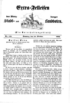 Extra-Felleisen (Würzburger Stadt- und Landbote) Sonntag 19. Oktober 1862