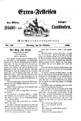 Extra-Felleisen (Würzburger Stadt- und Landbote) Dienstag 28. Oktober 1862