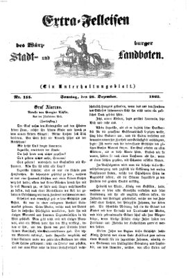 Extra-Felleisen (Würzburger Stadt- und Landbote) Sonntag 28. Dezember 1862